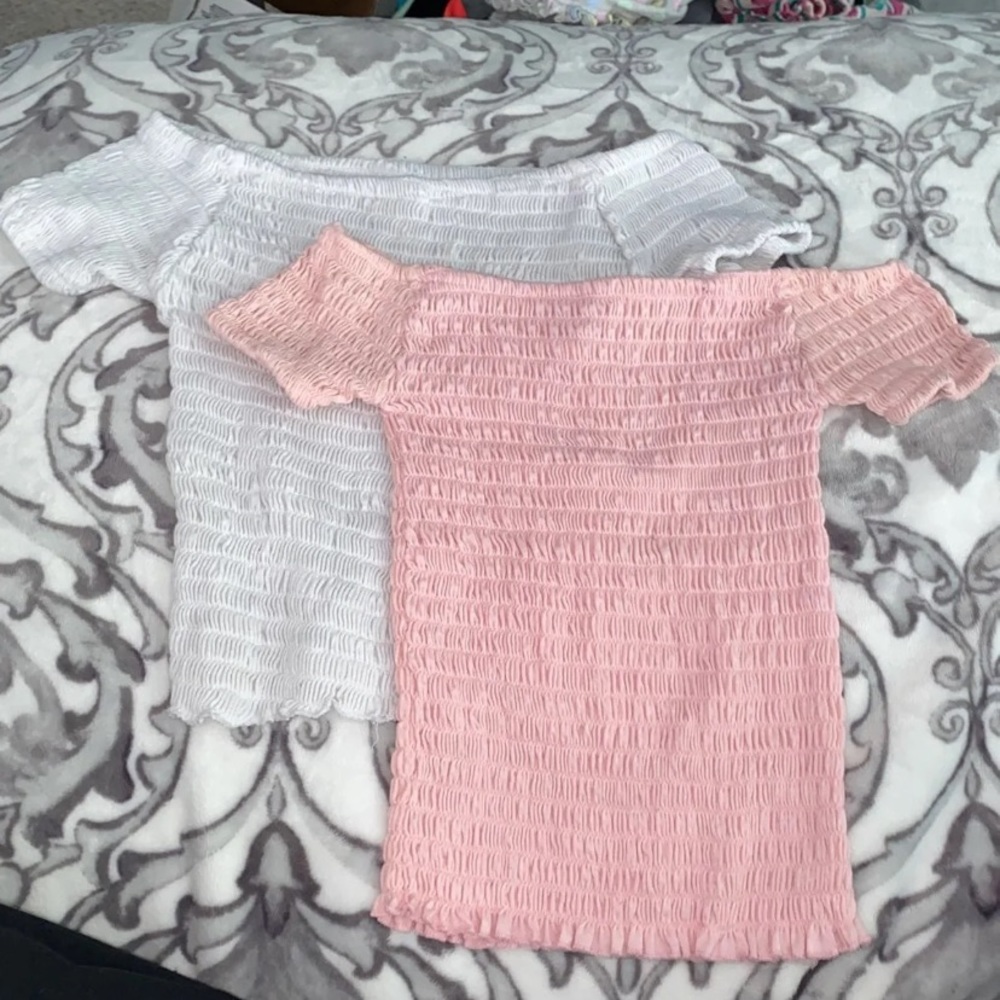 2 off shoulder tops